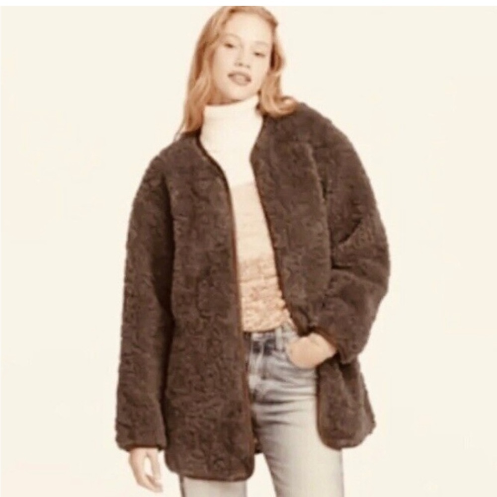 J. Crew Chocolate Brown Teddy Coat